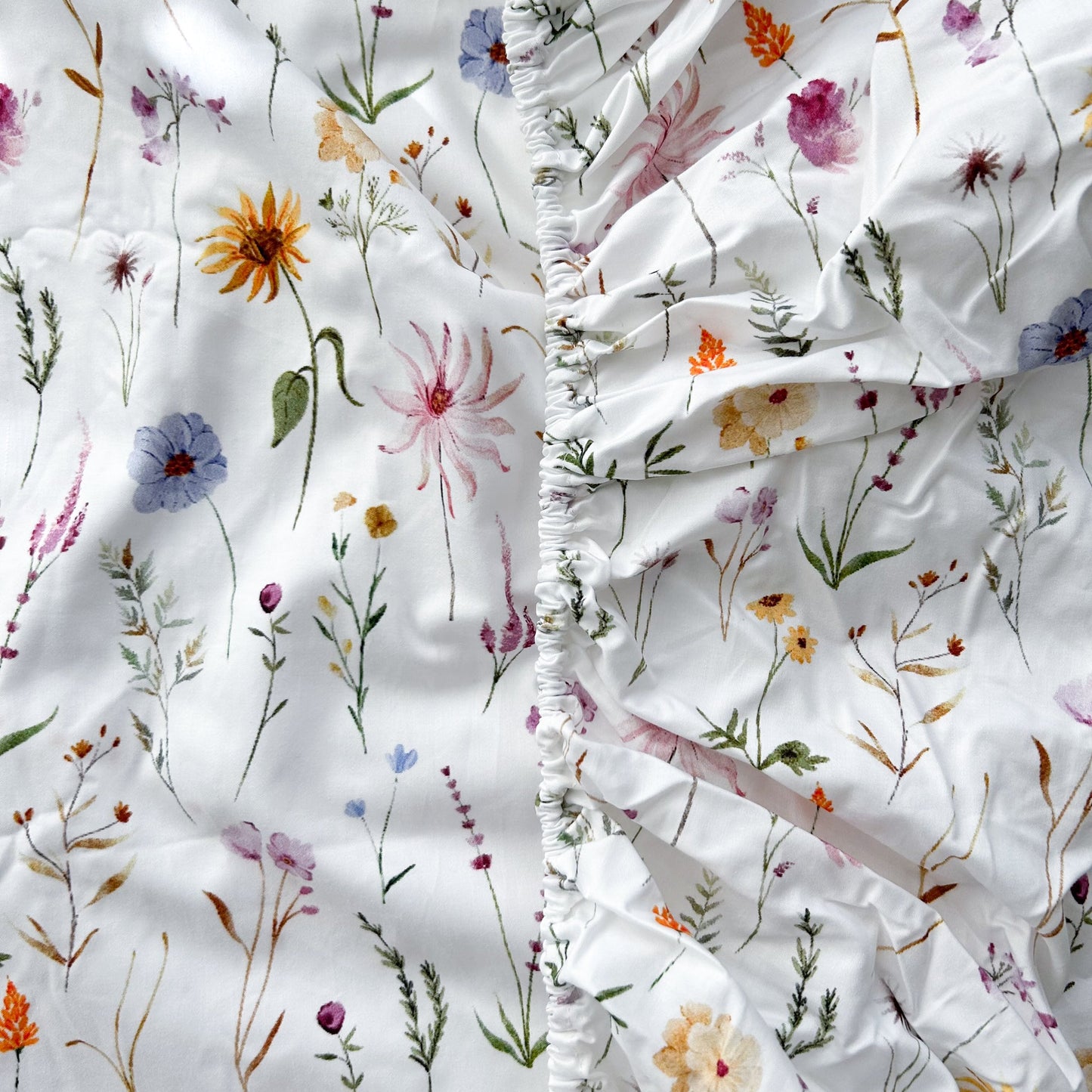 Co-Sleeper Bassinet / Change Pad Waterproof Sheet - Wildflower - Little Human Linens