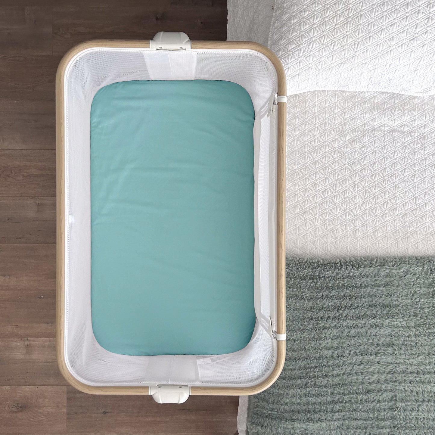 Co-Sleeper Bassinet / Change Pad Waterproof Sheet - Teal
