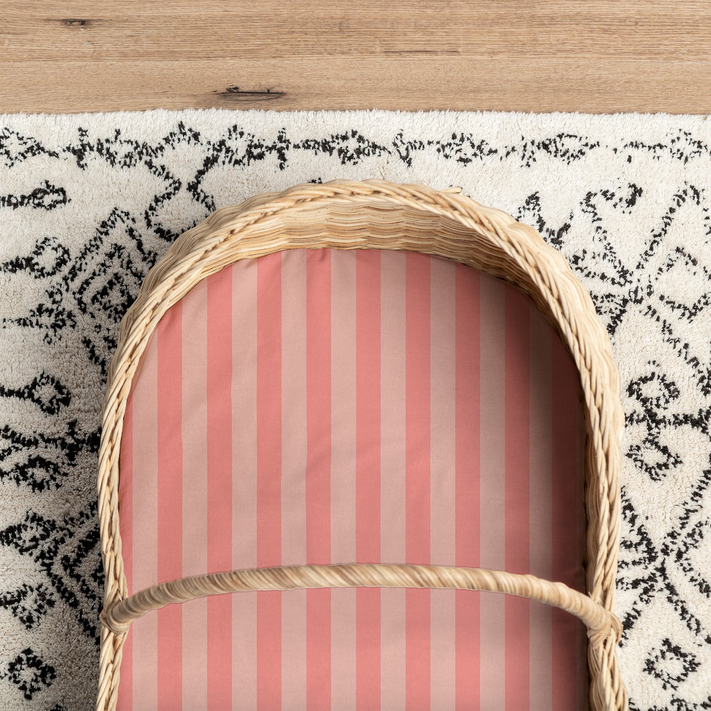 Small Bassinet Waterproof Sheet - Peach Candy