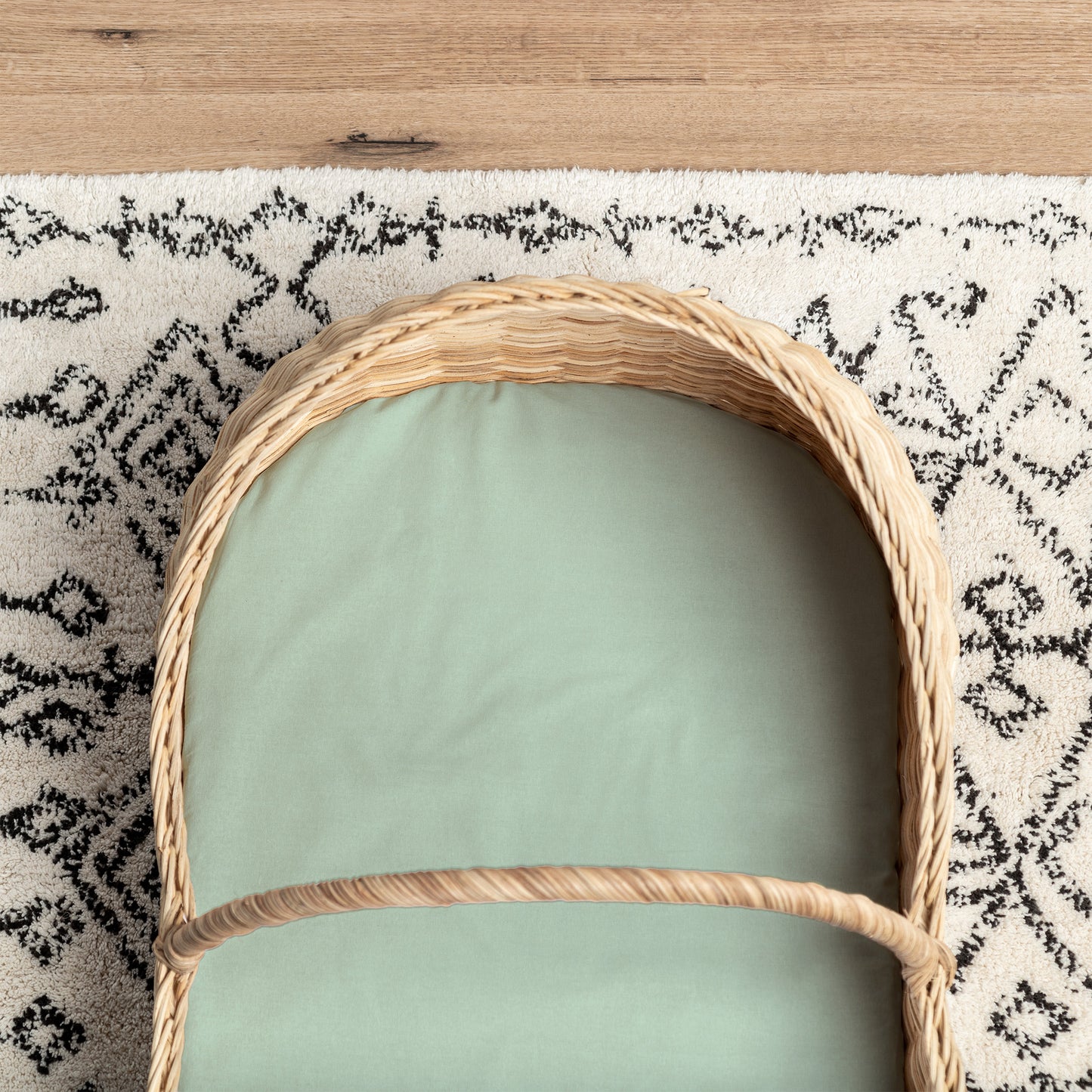 Small Bassinet Waterproof Sheet - Sage