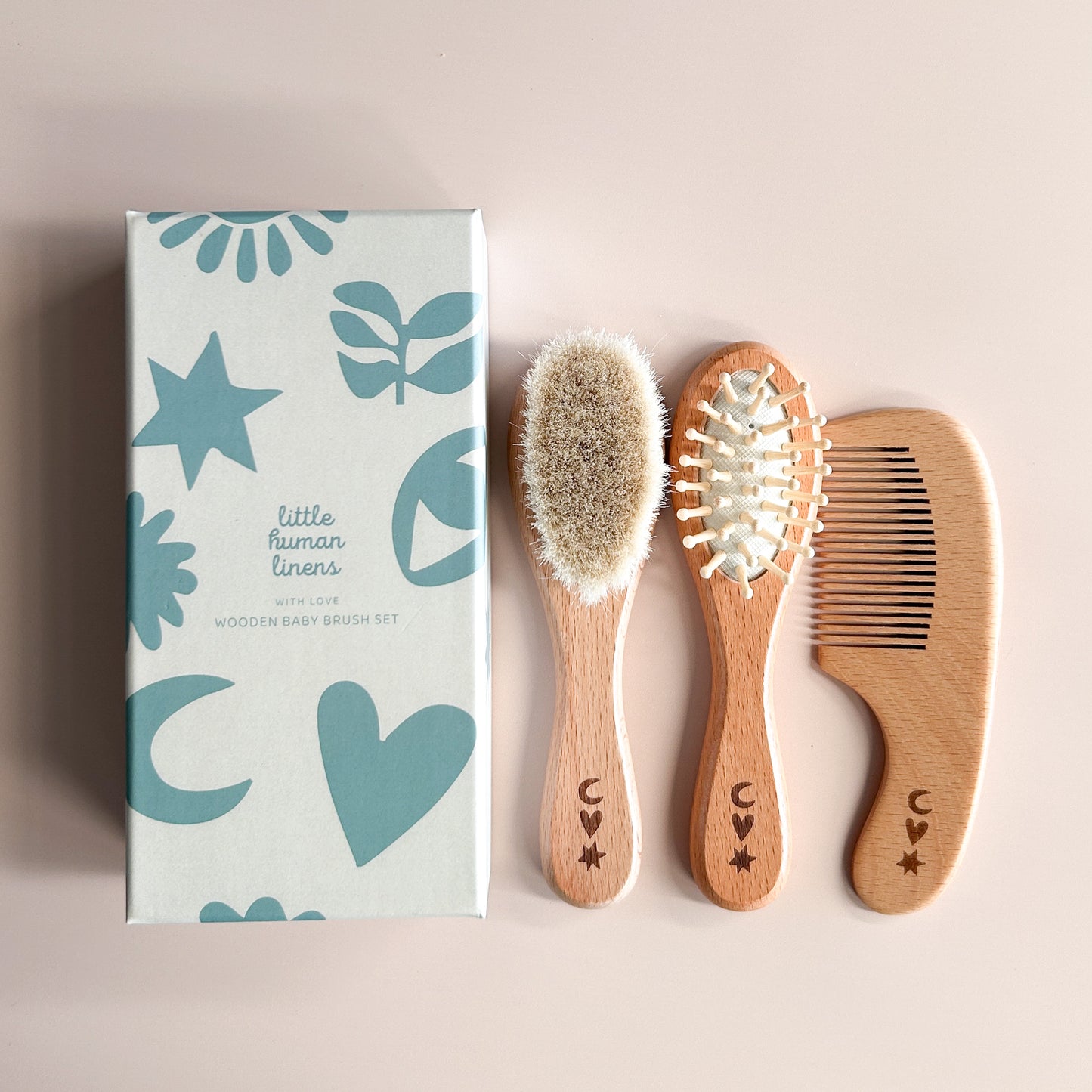 Wooden Baby Brush Set