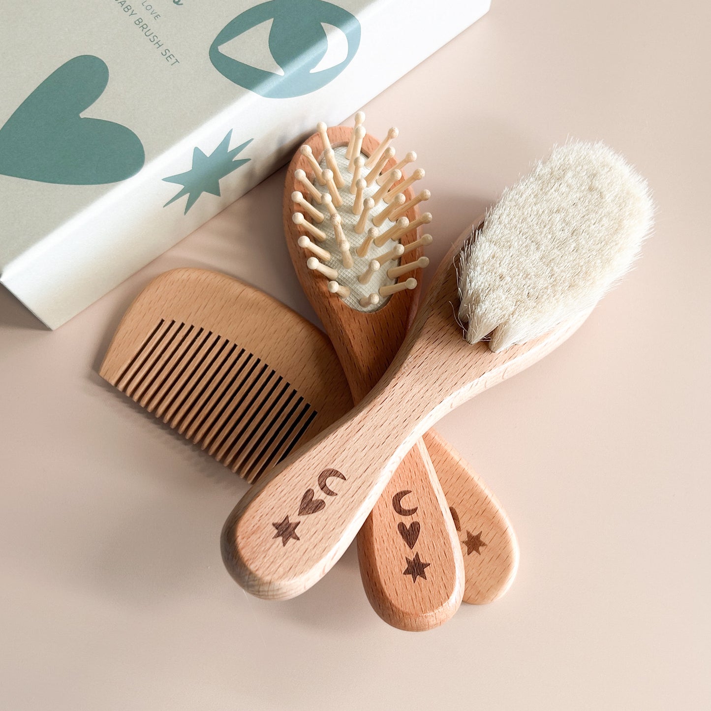 Wooden Baby Brush Set