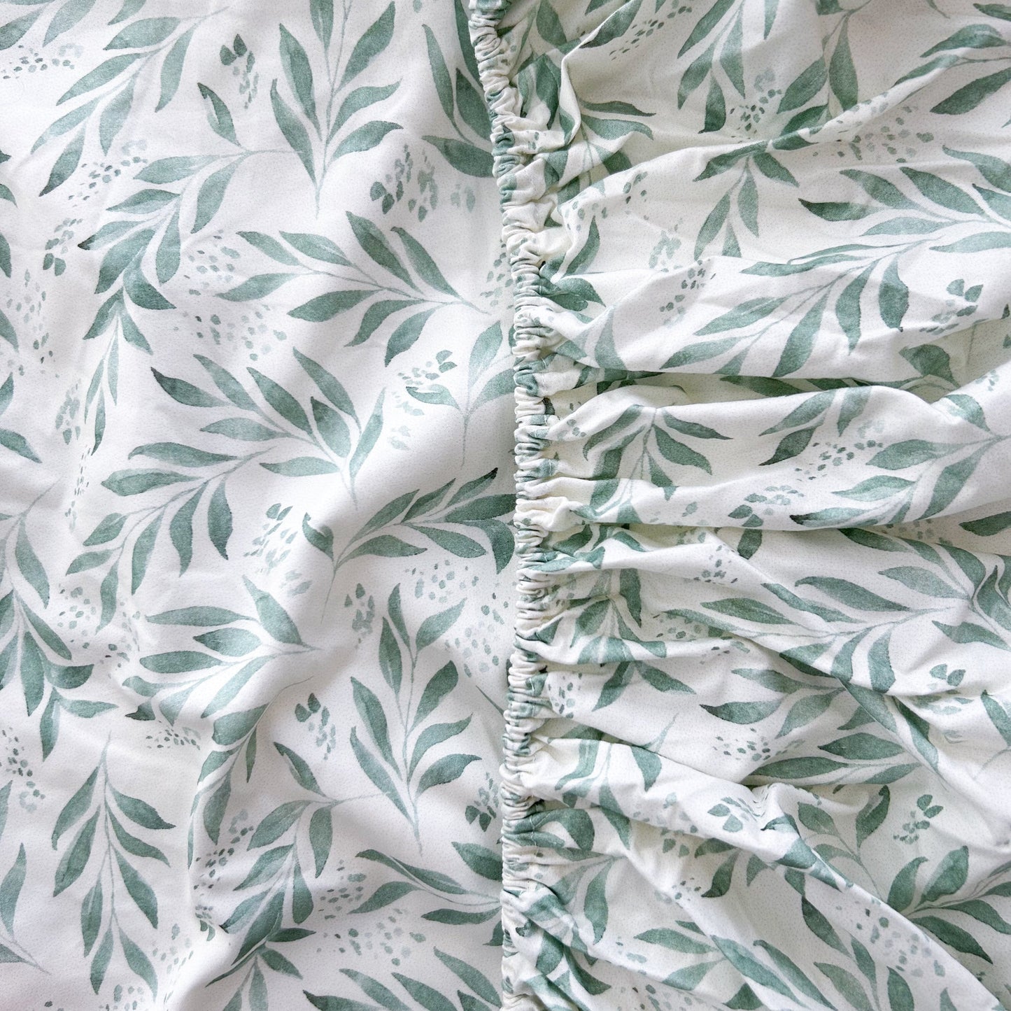 Co-Sleeper Bassinet / Change Pad Waterproof Sheet - Organic Leaf - Little Human Linens