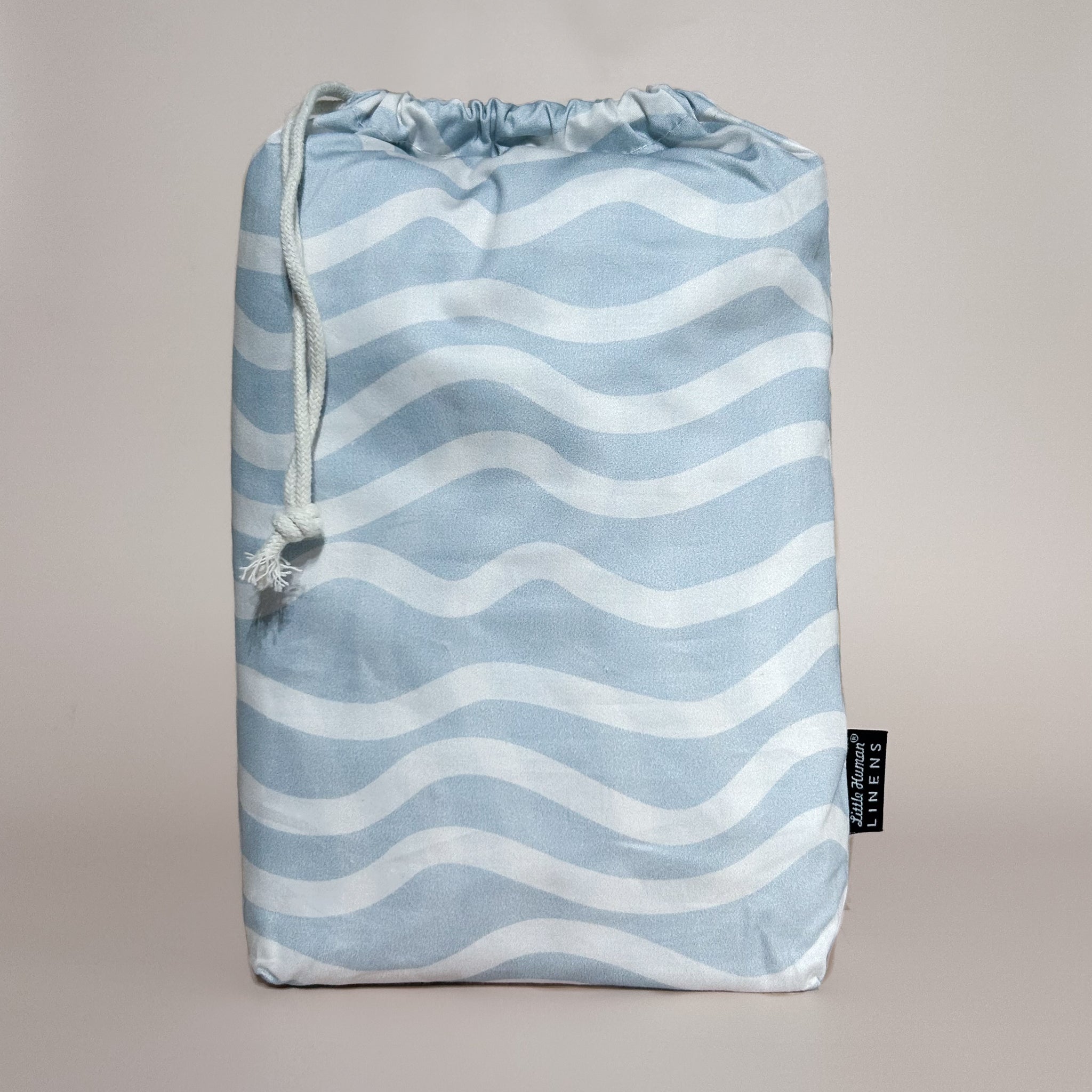 Waterproof European Large Cot Sheet Bright Waves Little Human Linens