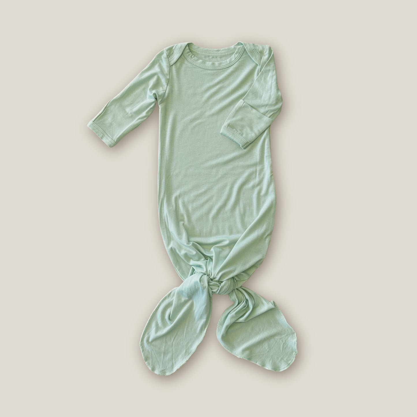 Knotted Newborn Gown - Sage