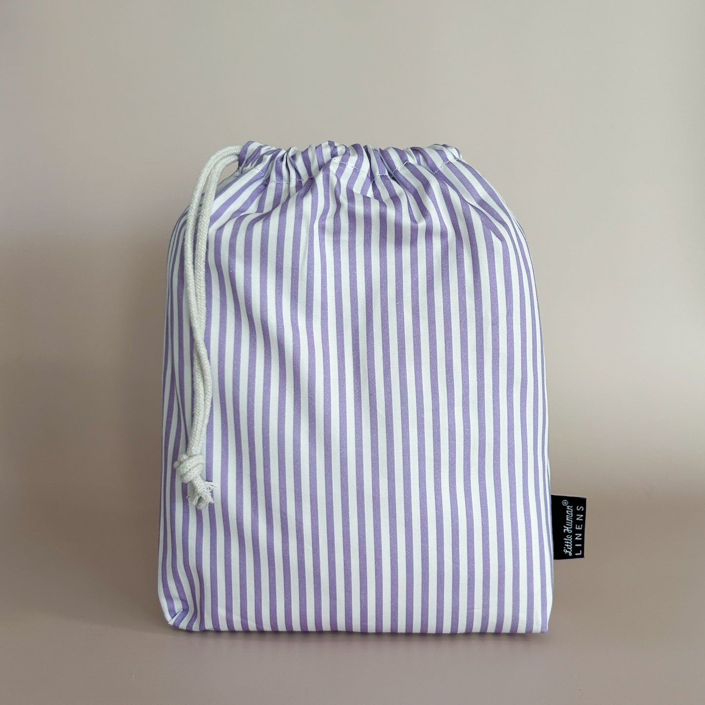 Mini Cot Waterproof Sheet - Lavender Stripe