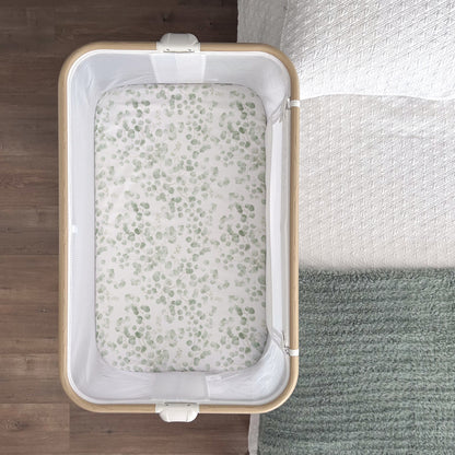 Co-Sleeper Bassinet / Change Pad Waterproof Sheet - Eucalyptus