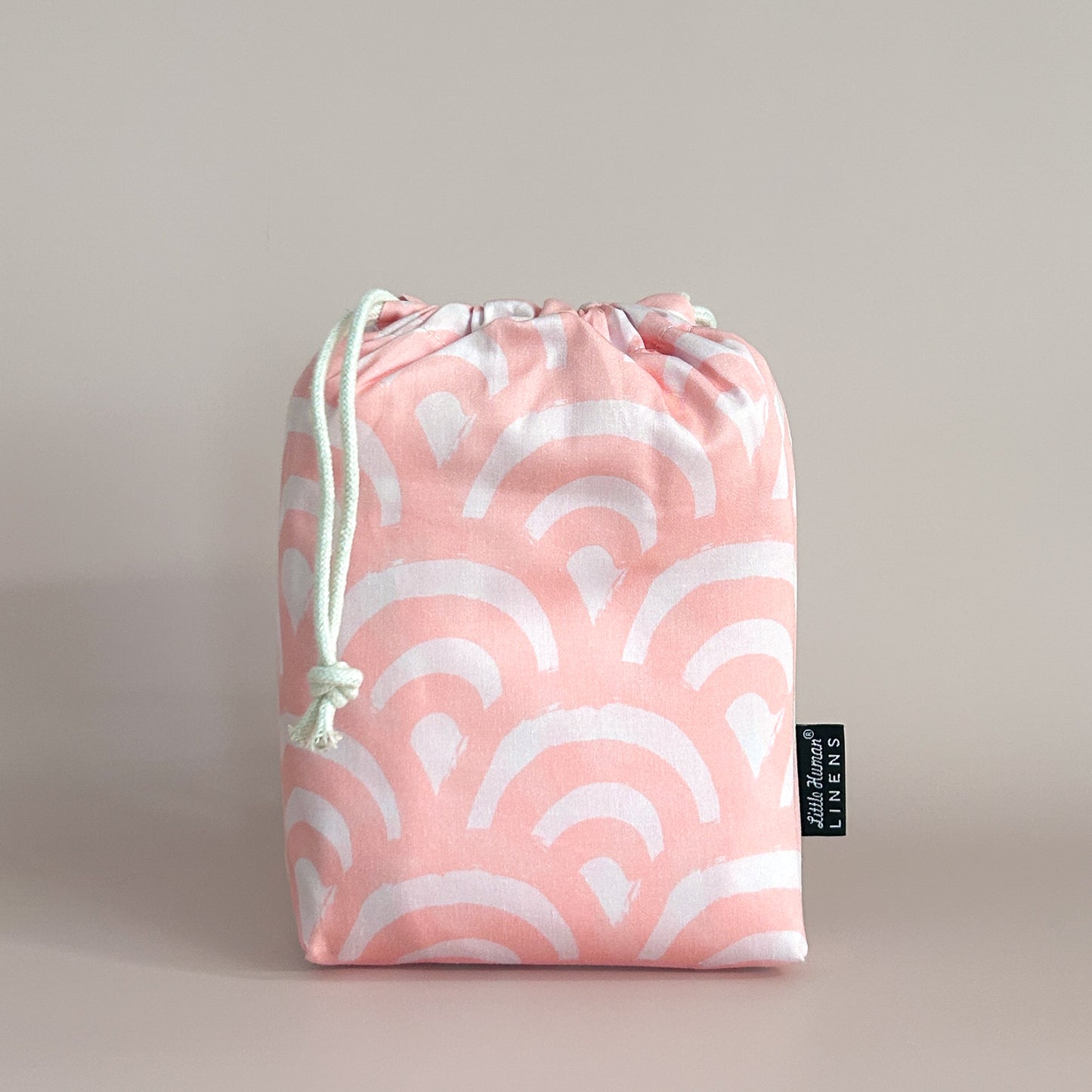 Co-Sleeper Bassinet / Change Pad Waterproof Sheet - Peach Rainbows