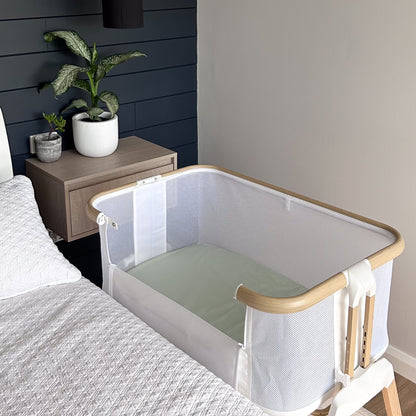 Co-Sleeper Bassinet / Change Pad Waterproof Sheet - Sage