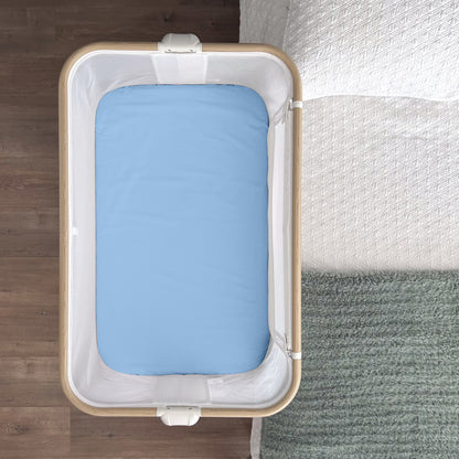 Co-Sleeper Bassinet / Change Pad Waterproof Sheet - Dusty Blue