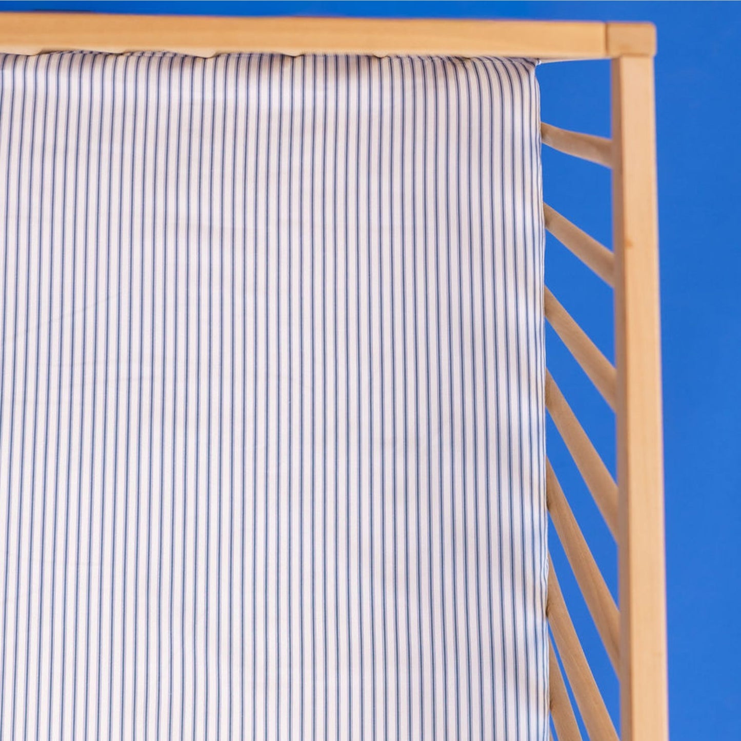 European / Large Cot Waterproof Sheet - Navy Ticking