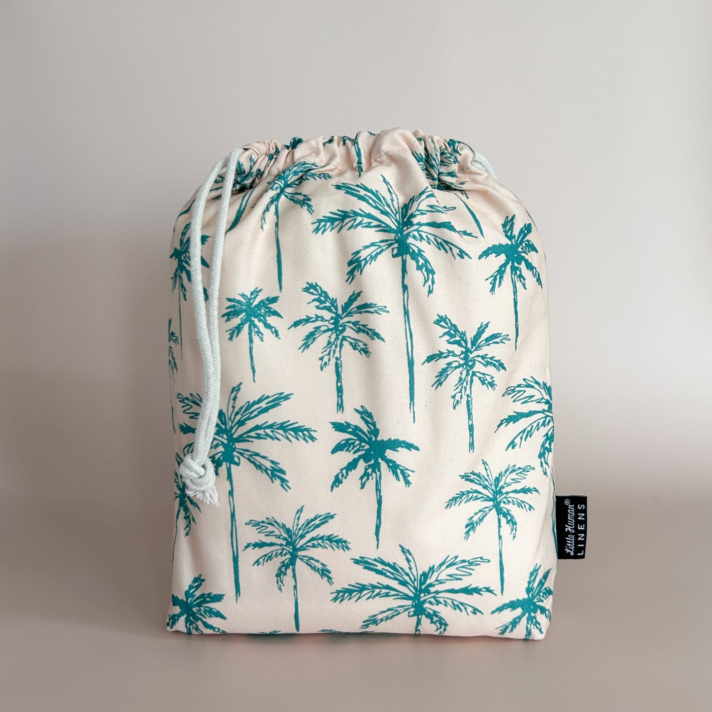 Mini Cot Waterproof Sheet - Green Palms
