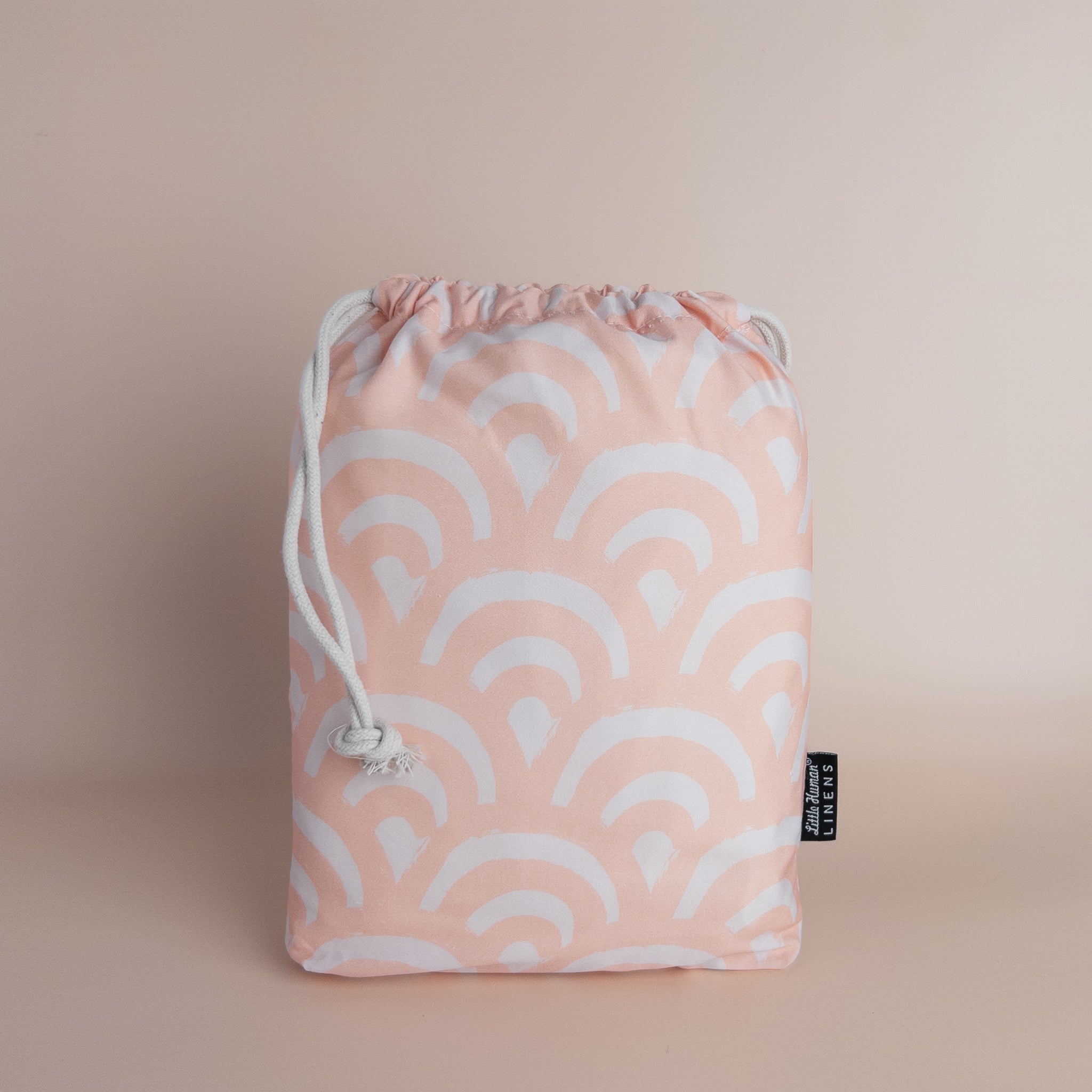 Waterproof Mini Cot / Travel Cot Sheet | Peach Rainbows – Little Human ...