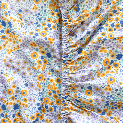 Mini Cot Waterproof Sheet - Summer Flowers - Little Human Linens