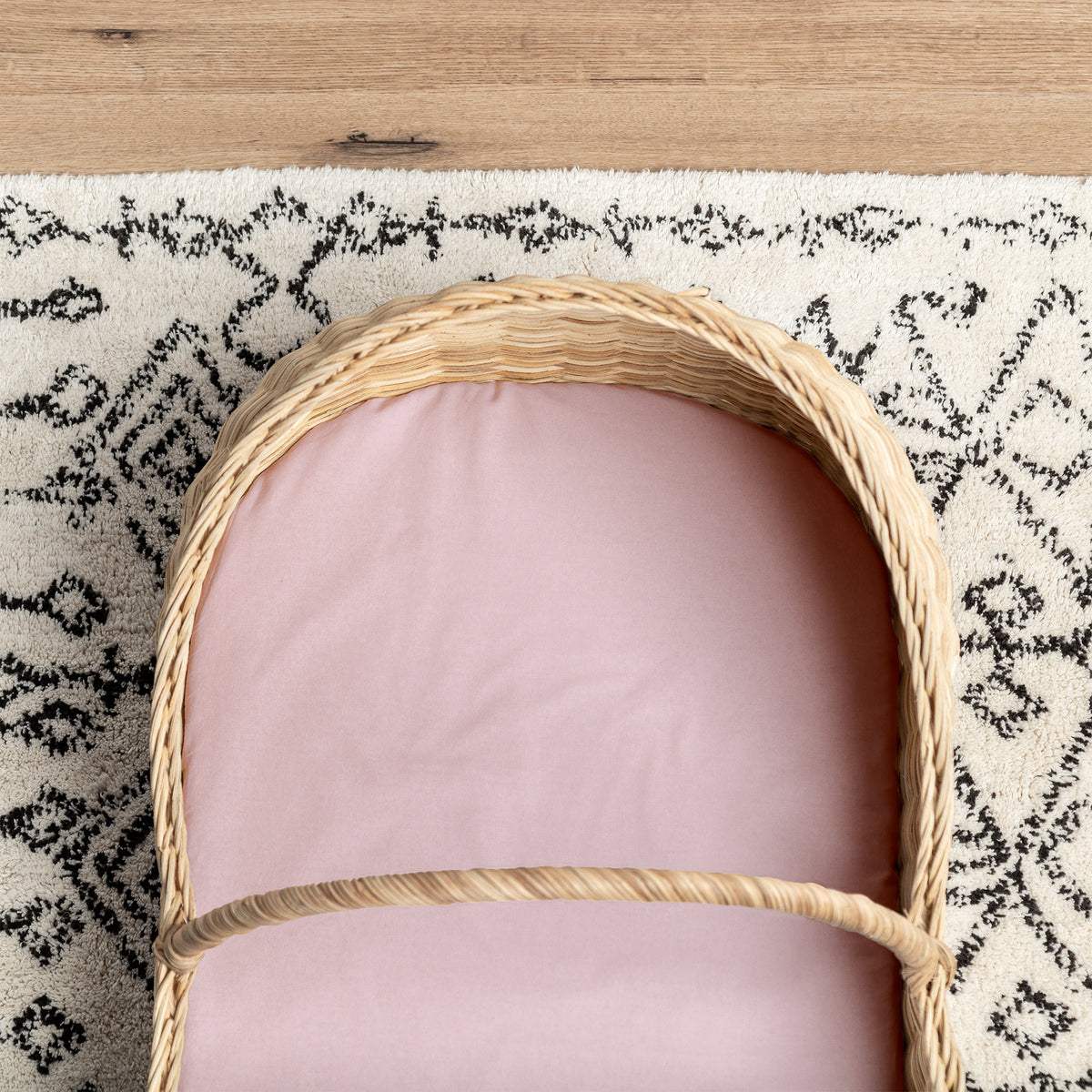 Small Bassinet Waterproof Sheet - Blush Pink