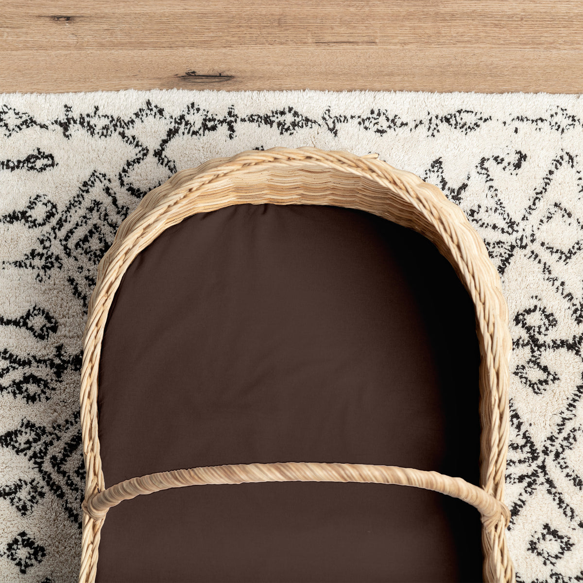 Small Bassinet Waterproof Sheet - Espresso Brown