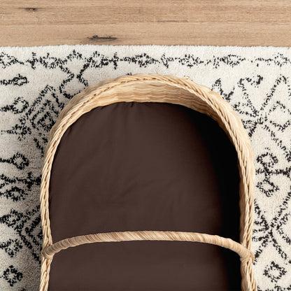 Small Bassinet Waterproof Sheet - Espresso Brown