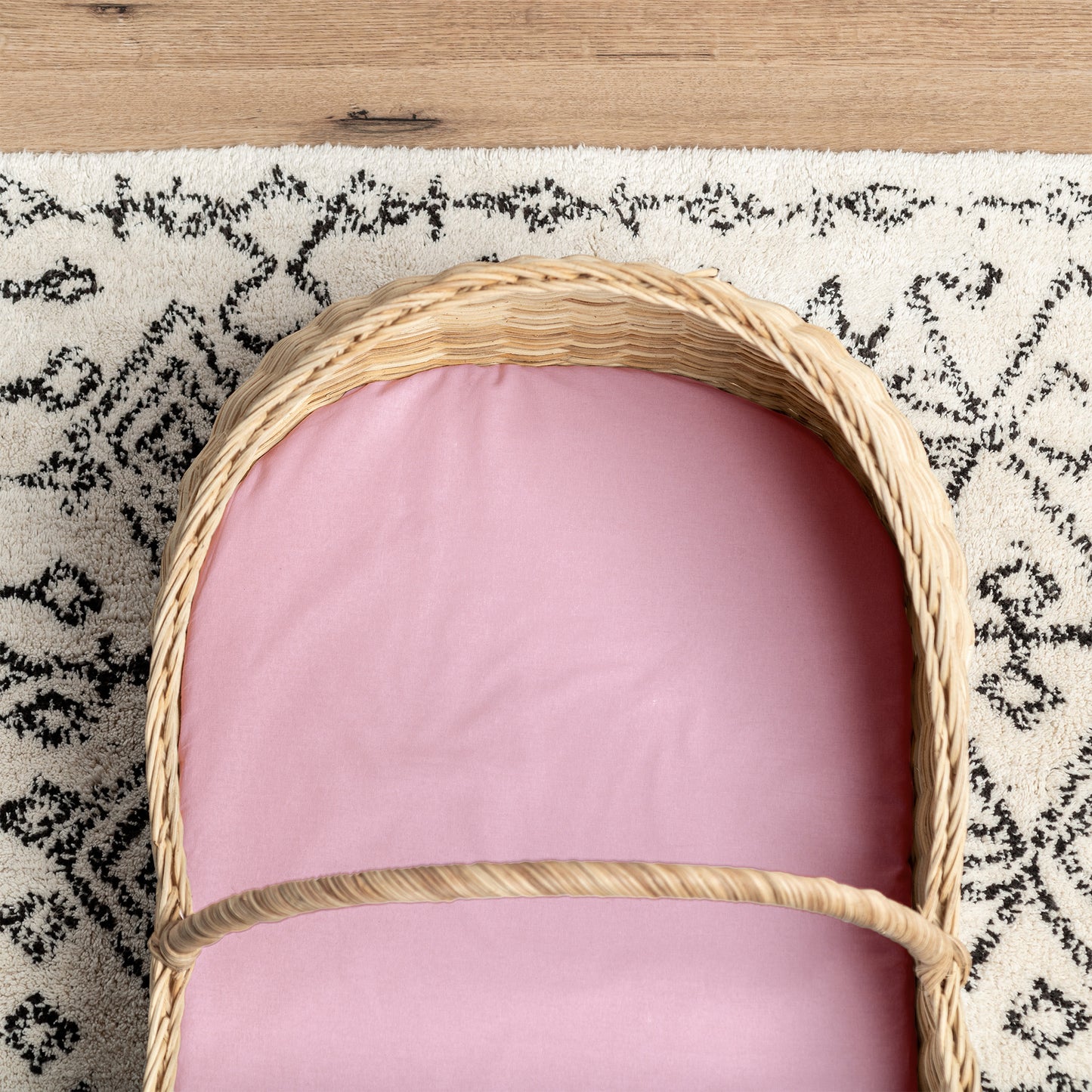 Small Bassinet Waterproof Sheet - Pink
