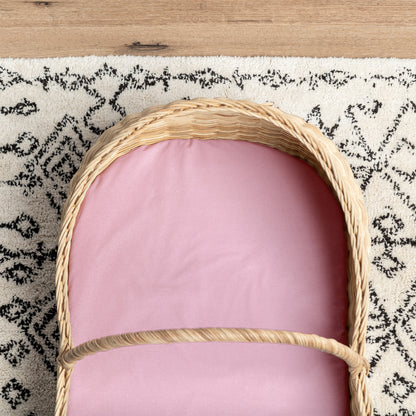 Small Bassinet Waterproof Sheet - Pink