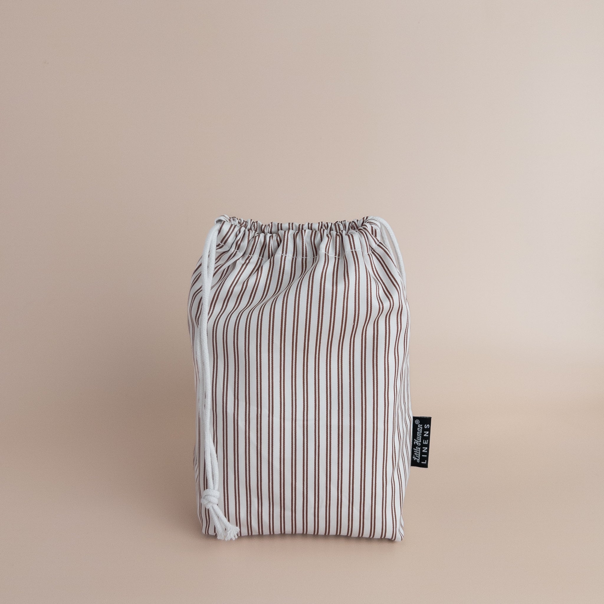 Waterproof Bassinet Sheet | Mocha Pinstripe – Little Human Linens