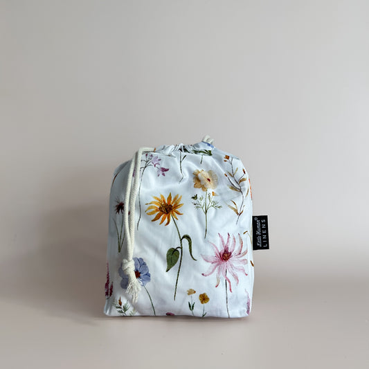 Small Bassinet Waterproof Sheet - Wildflower