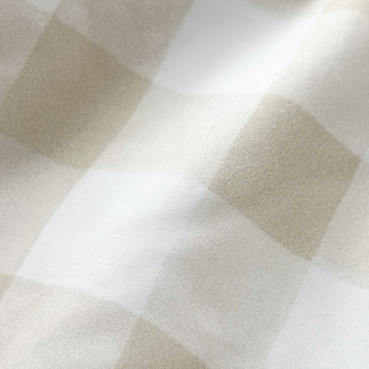 Small Bassinet Waterproof Sheet - Latte Gingham - Little Human Linens