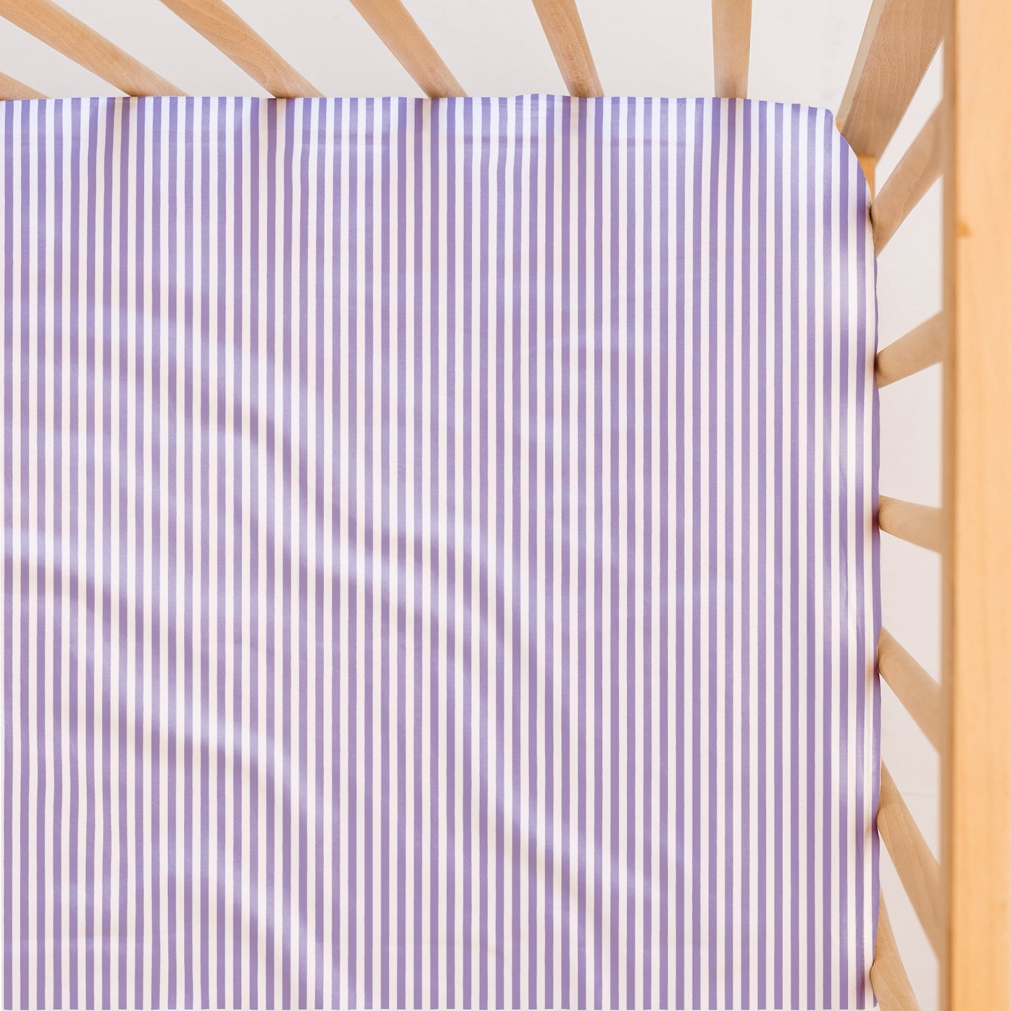 Cot Waterproof Sheet - Lavender Stripe