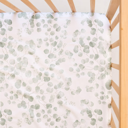 Cot Waterproof Sheet - Eucalyptus