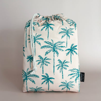 Cot Waterproof Sheet - Green Palms