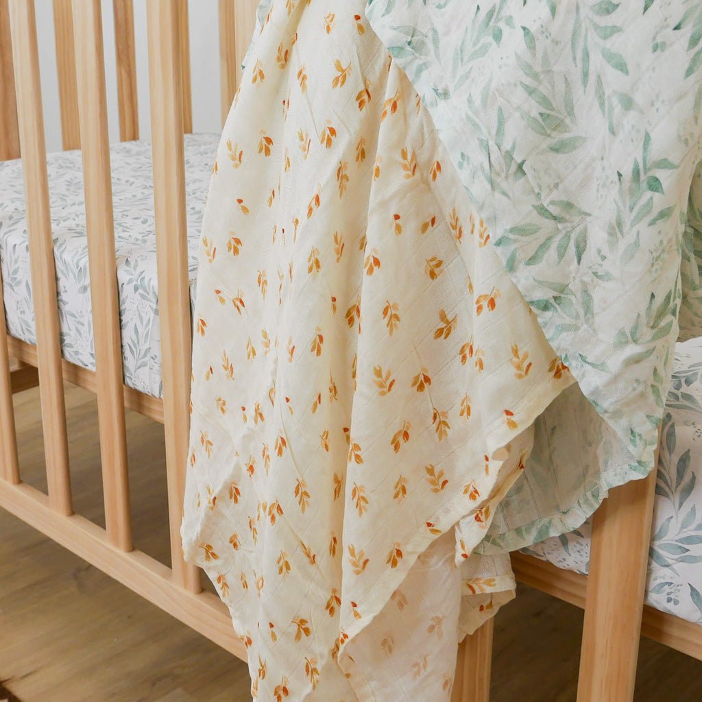 Bamboo Swaddle - Ivory Chai - Little Human Linens