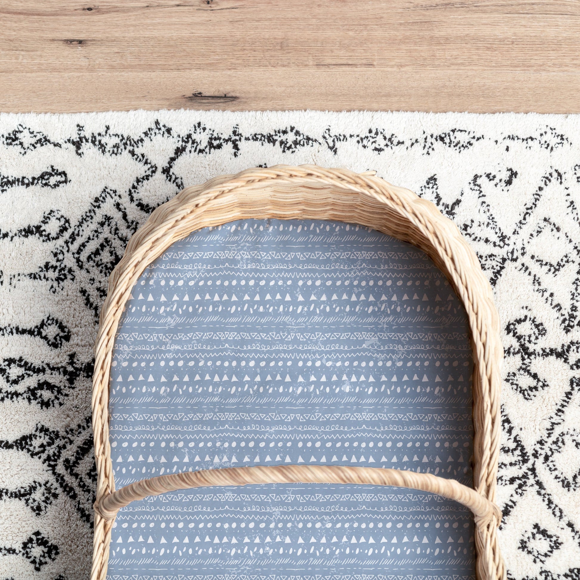 Waterproof Sheet Blue Geo Little Human Linens