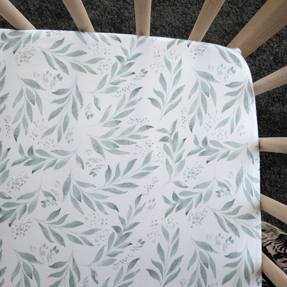 Cot Waterproof Sheet - Organic Leaf - Little Human Linens