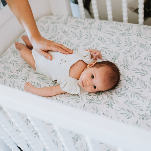 Cot Waterproof Sheet - Organic Leaf - Little Human Linens