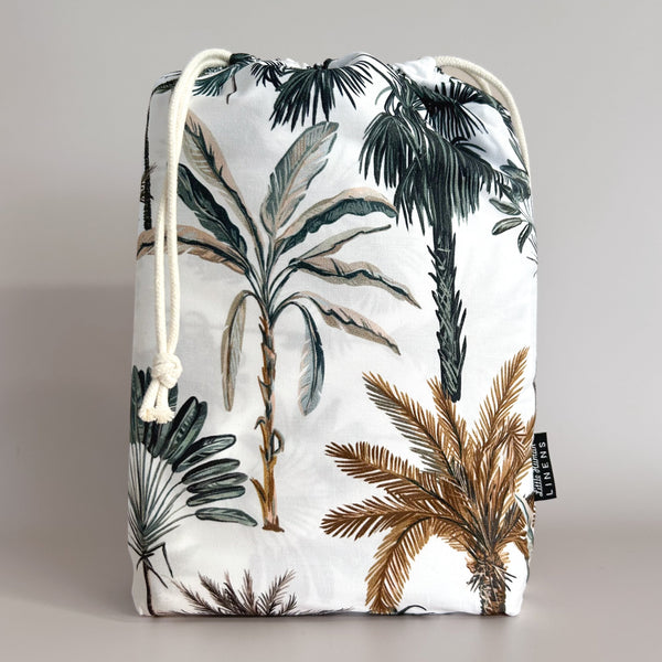 Leaf print cot sheet top