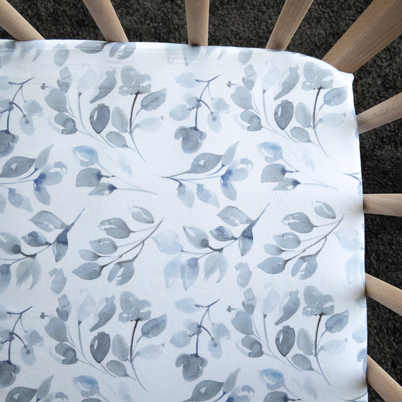 Cot Waterproof Sheet - Soft Foliage - Little Human Linens