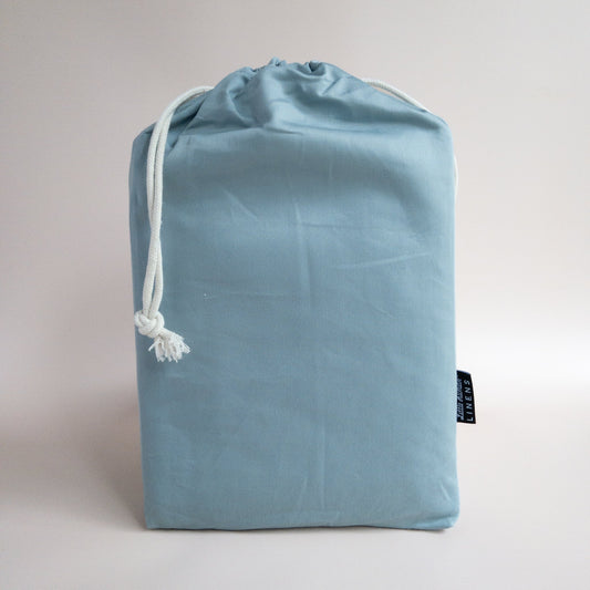 Mini Cot Waterproof Sheet - Steel Blue - Little Human Linens